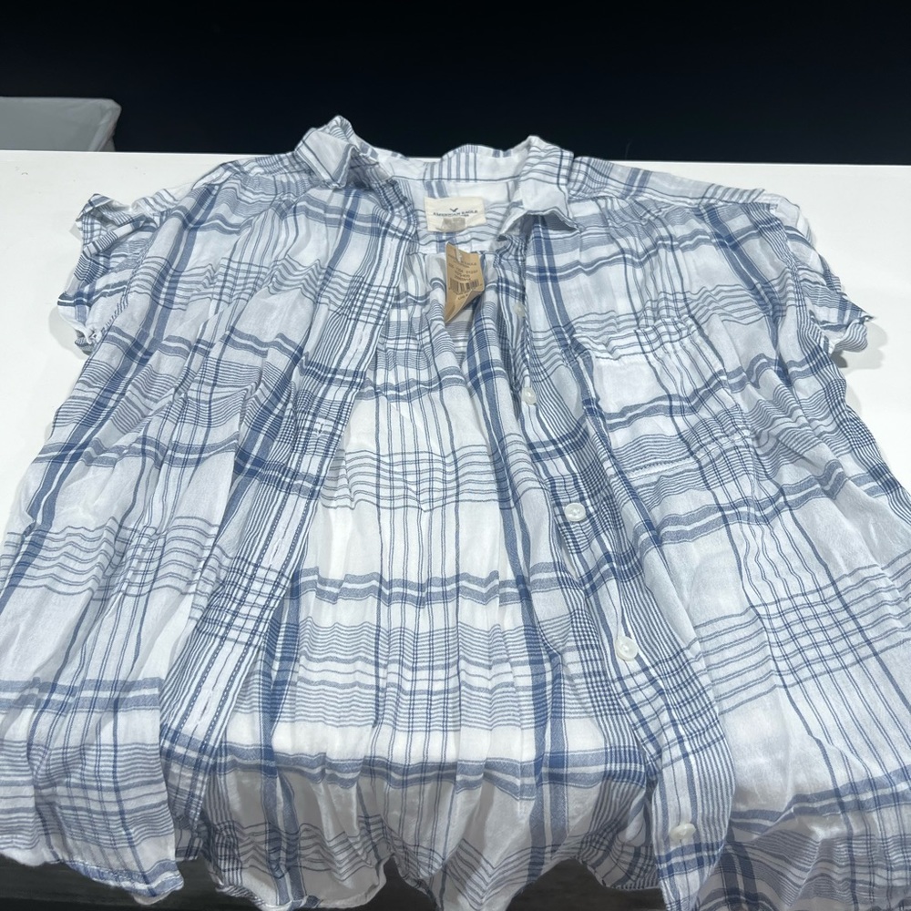 Button up plaid shirt